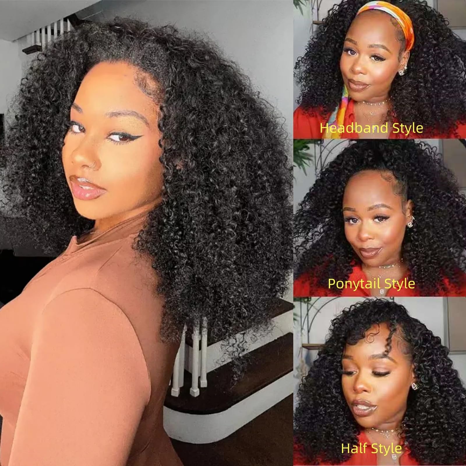 Mimi Curly Half Wig Human Hair