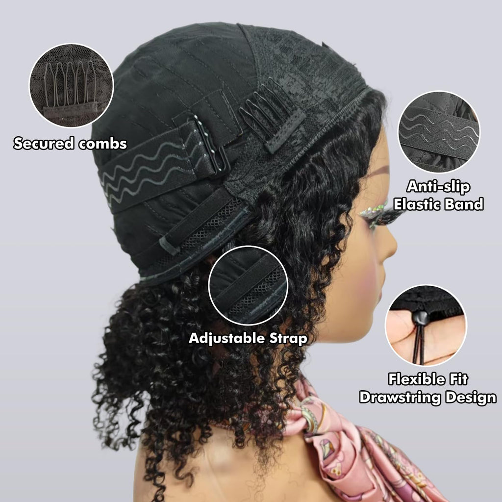 Mimi Curly Half Wig Human Hair
