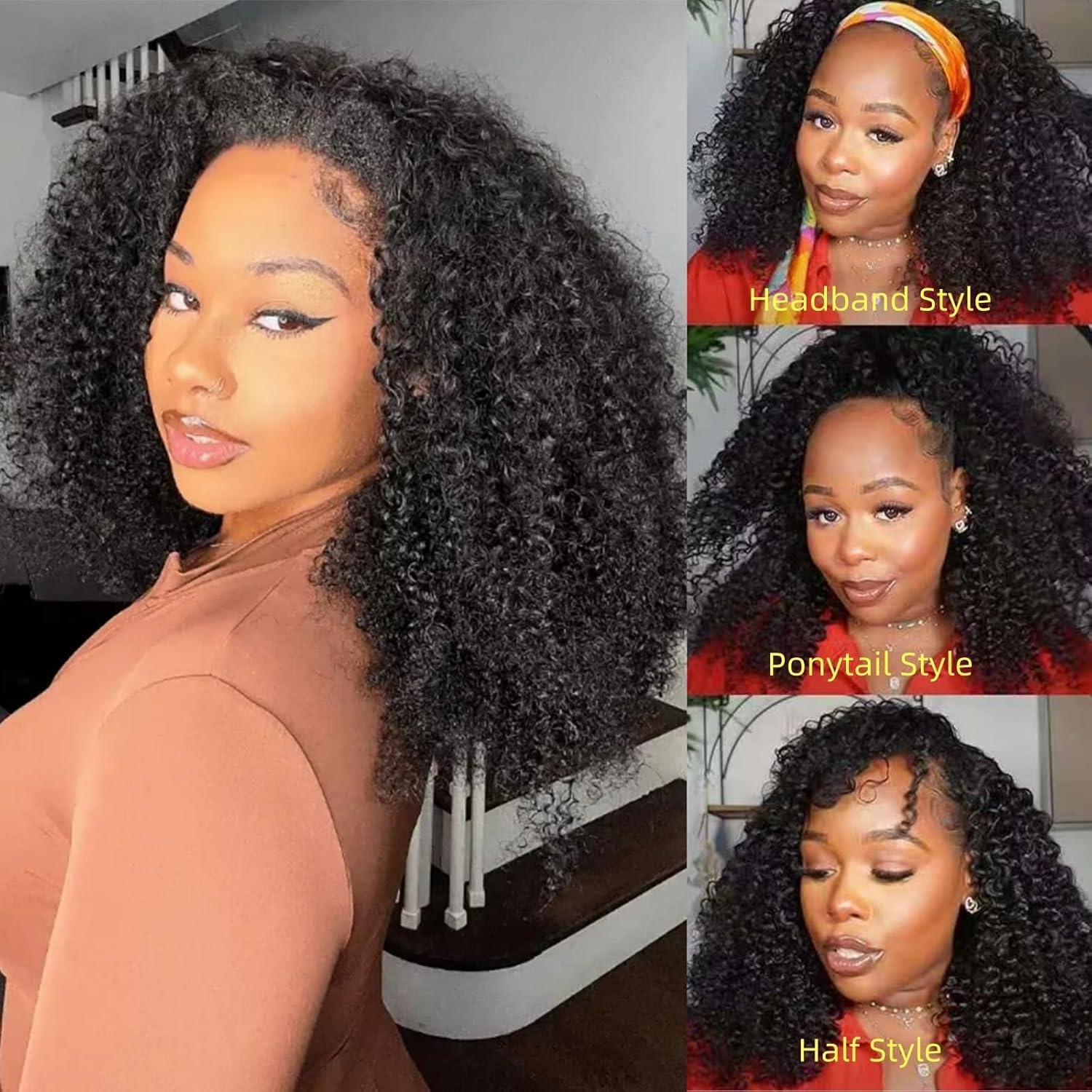Mimi Curly Half Wig Human Hair