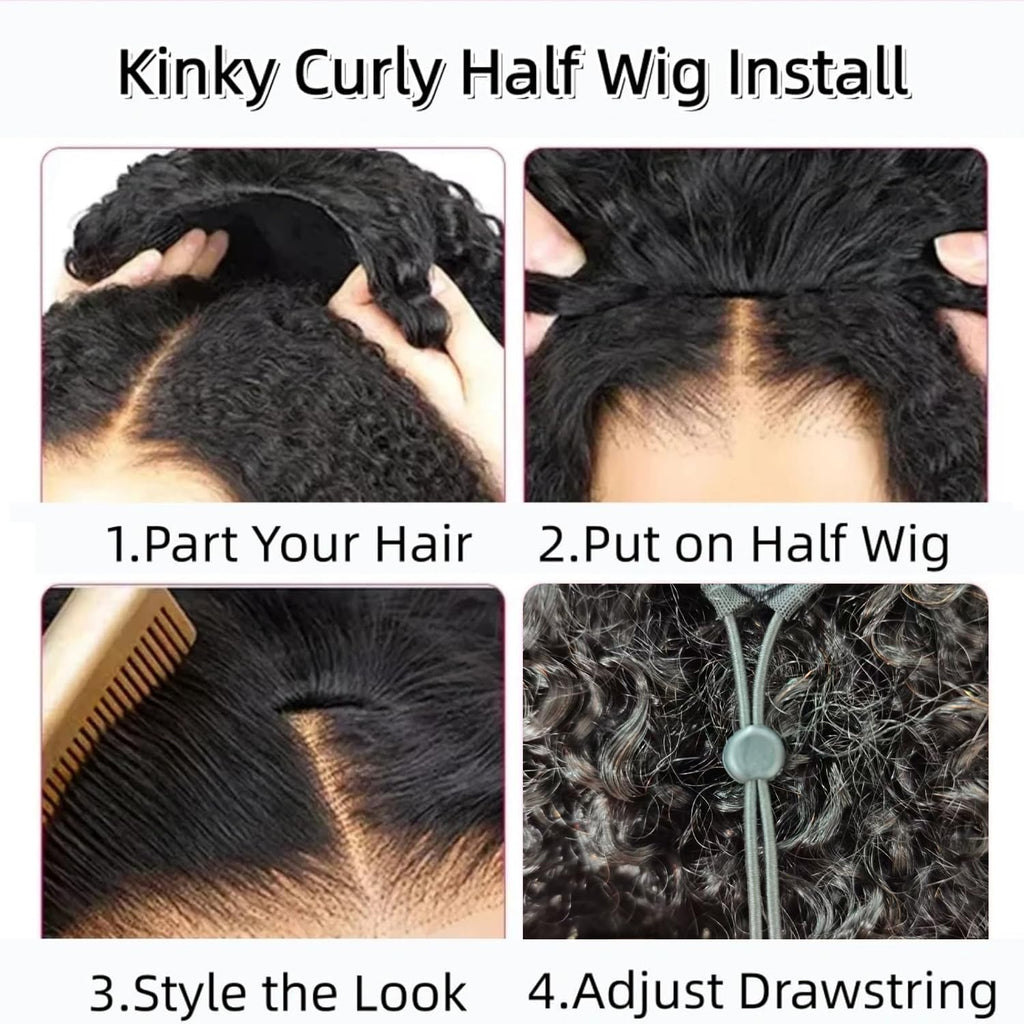 Mimi Curly Half Wig Human Hair